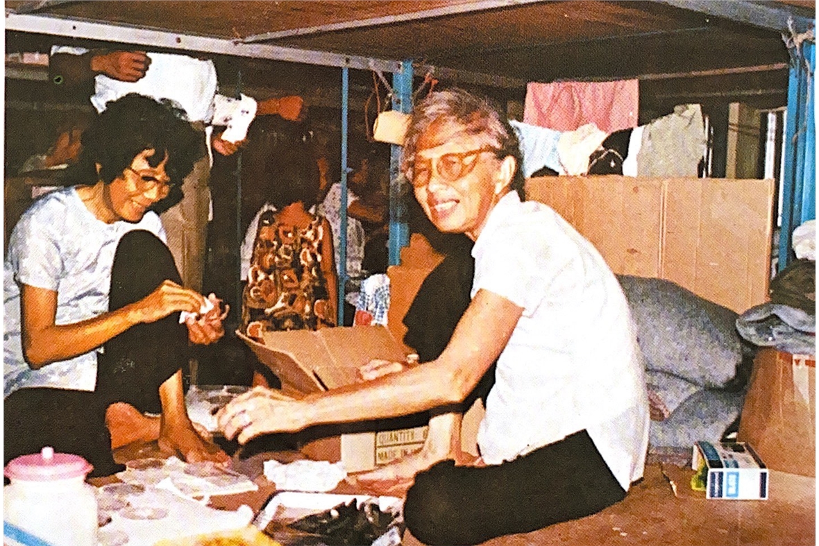 Refugees at the Kai Tak East Transit Centre
