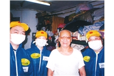 Caritas volunteers cleaning the elderly&#39;s home