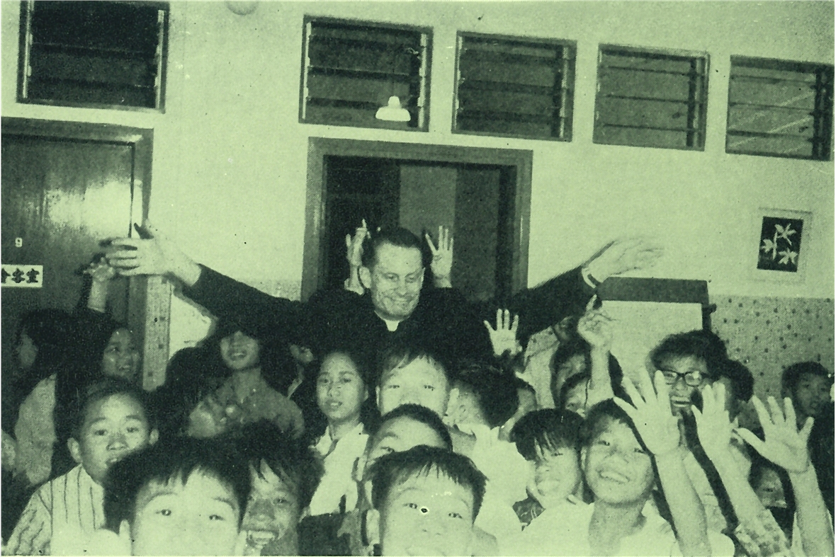 Rev. Lerda at the Youth Welfare Centre (Gaudete House)