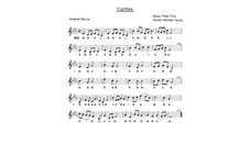 Score of the song &quot;Caritas&quot;